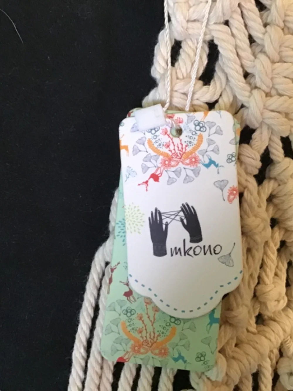 NWT MKONO Bohemian Style Hand Woven Boho Art Wall Hanging. 10